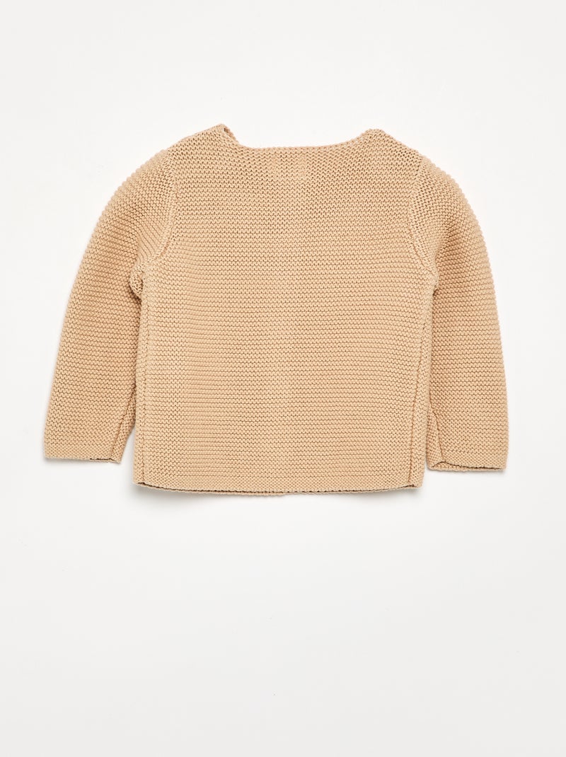 Cárdigan de punto bobo Beige - Kiabi
