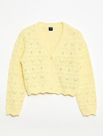 Cárdigan de punto calado