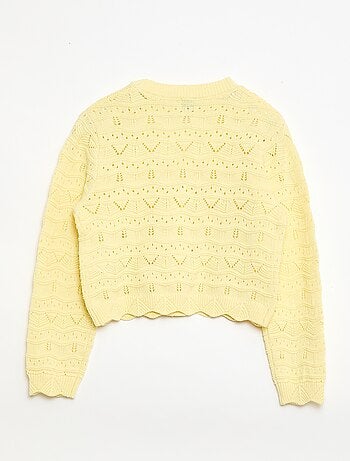 Cárdigan de punto calado