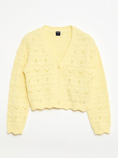 Cárdigan de punto calado - Kiabi