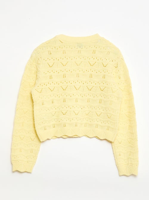 Cárdigan de punto calado - Kiabi