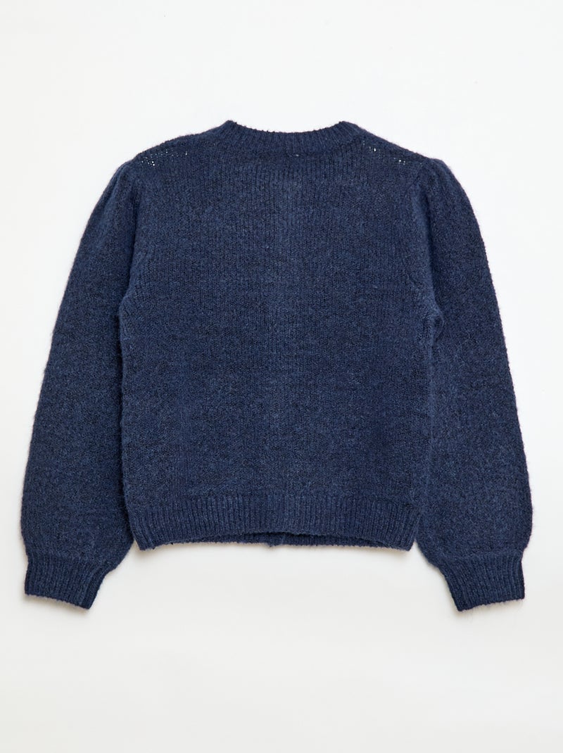 Cárdigan de punto calado Azul - Kiabi