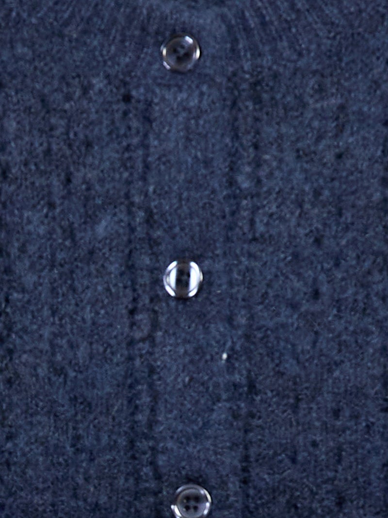 Cárdigan de punto calado Azul - Kiabi