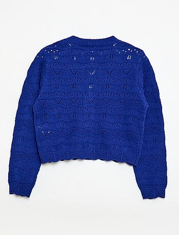 Cárdigan de punto calado