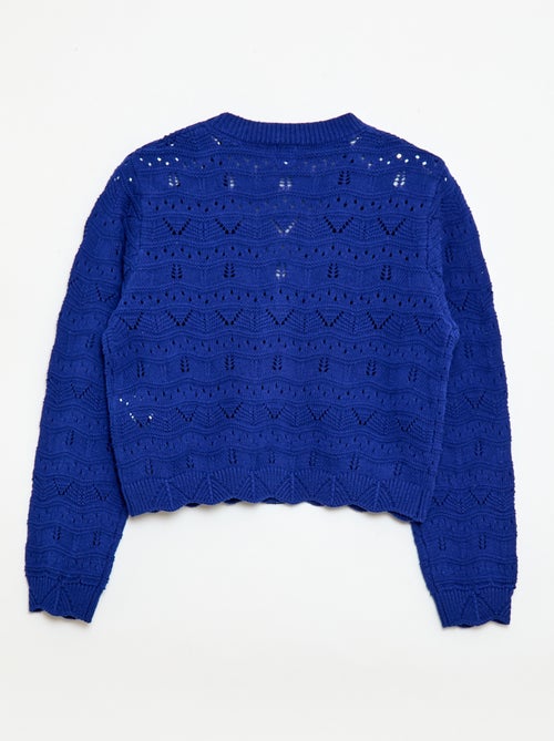 Cárdigan de punto calado - Kiabi