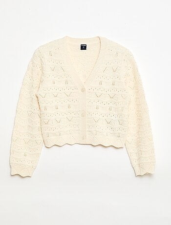 Cárdigan de punto calado