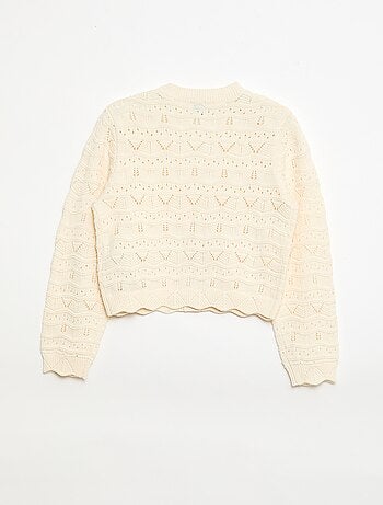 Cárdigan de punto calado