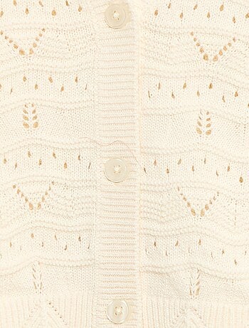 Cárdigan de punto calado