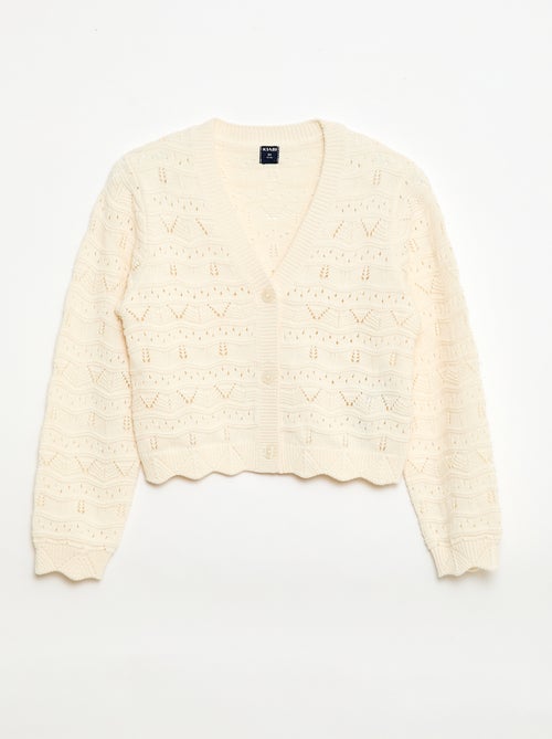 Cárdigan de punto calado - Kiabi