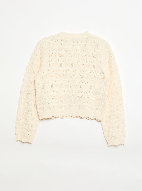 Cárdigan de punto calado - Kiabi