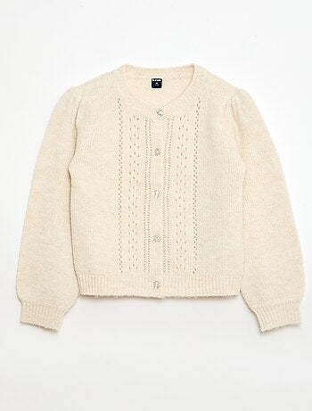 Cárdigan de punto calado