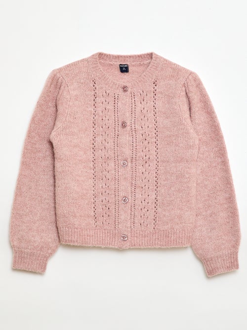 Cárdigan de punto calado - Kiabi