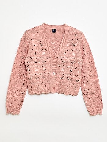 Cárdigan de punto calado