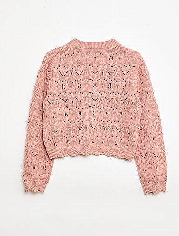 Cárdigan de punto calado