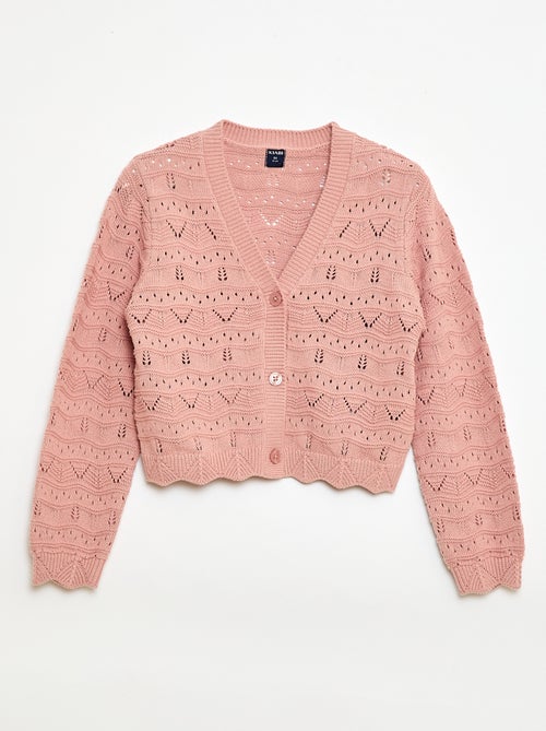 Cárdigan de punto calado - Kiabi