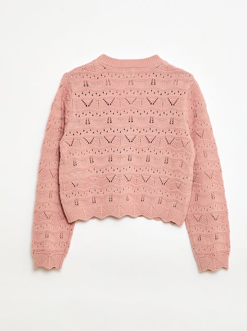 Cárdigan de punto calado - Kiabi