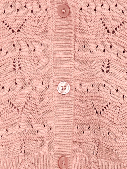 Cárdigan de punto calado - Kiabi