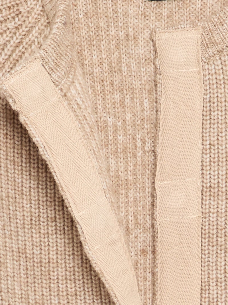 Cárdigan de punto cálido - colección fácil de poner Beige - Kiabi