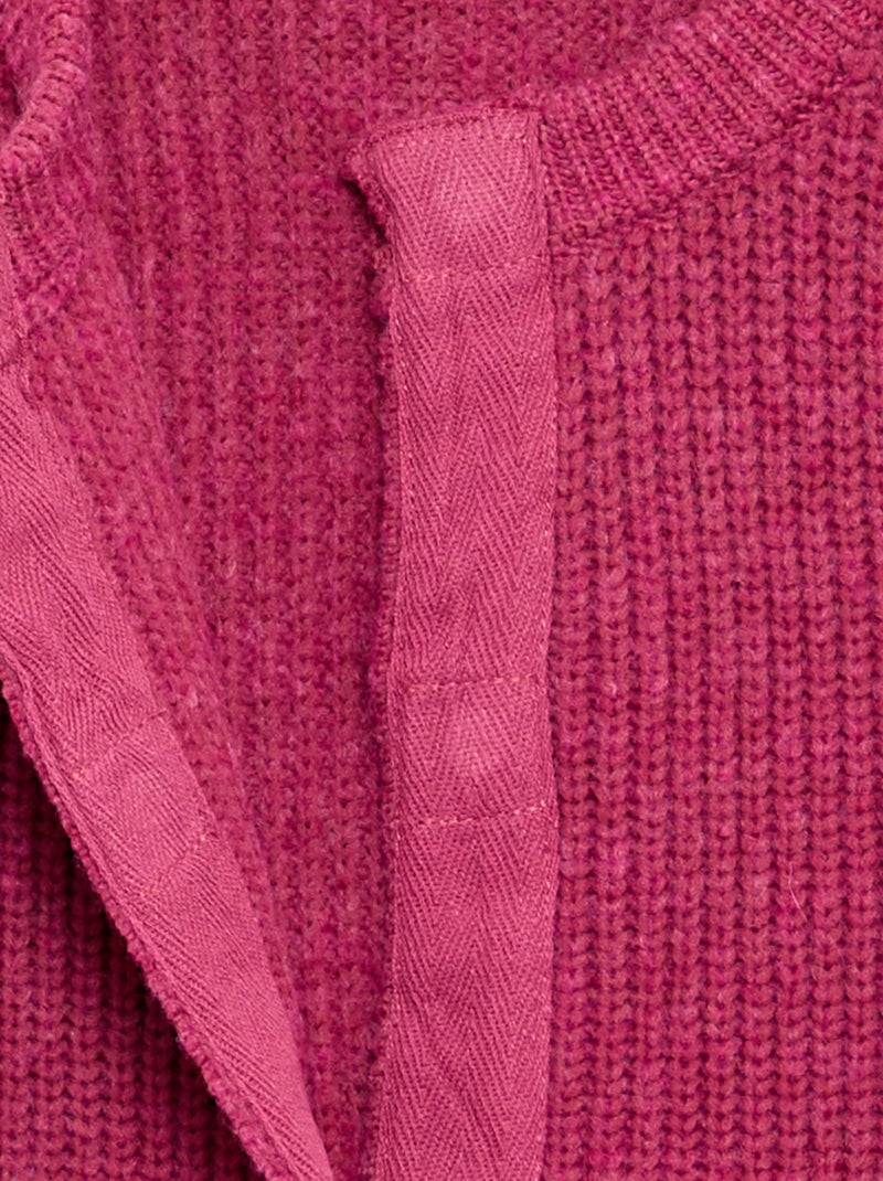Cárdigan de punto cálido - colección fácil de poner Purpura - Kiabi