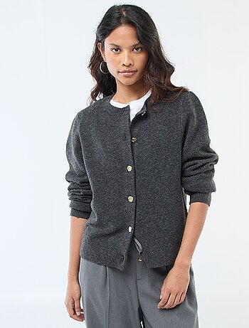 Cárdigan de punto con botones dorados