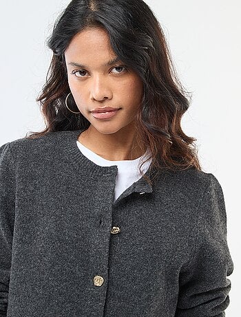 Cárdigan de punto con botones dorados