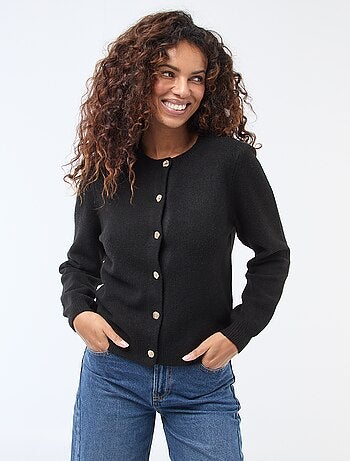 Cárdigan de punto con botones dorados