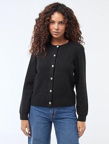 Cárdigan de punto con botones dorados