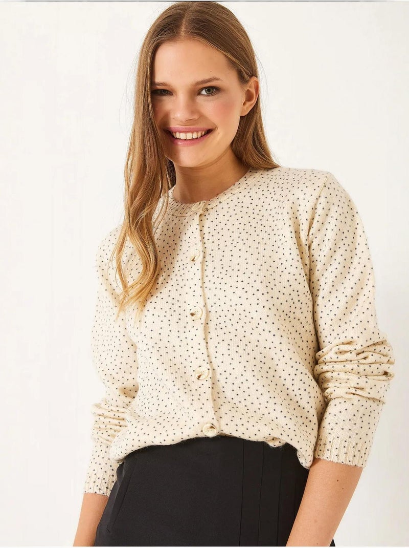 Cárdigan de punto con botones lucci Beige arcilla - Kiabi