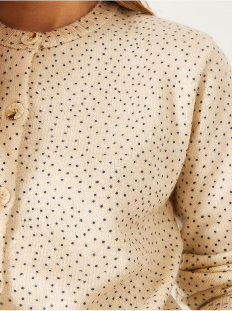 Cárdigan de punto con botones lucci Beige arcilla - Kiabi