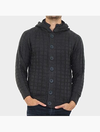 Cárdigan de punto con capucha