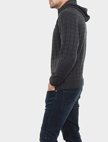 Cárdigan de punto con capucha