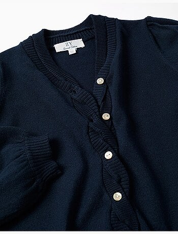 Cárdigan de punto con detalles trenzados