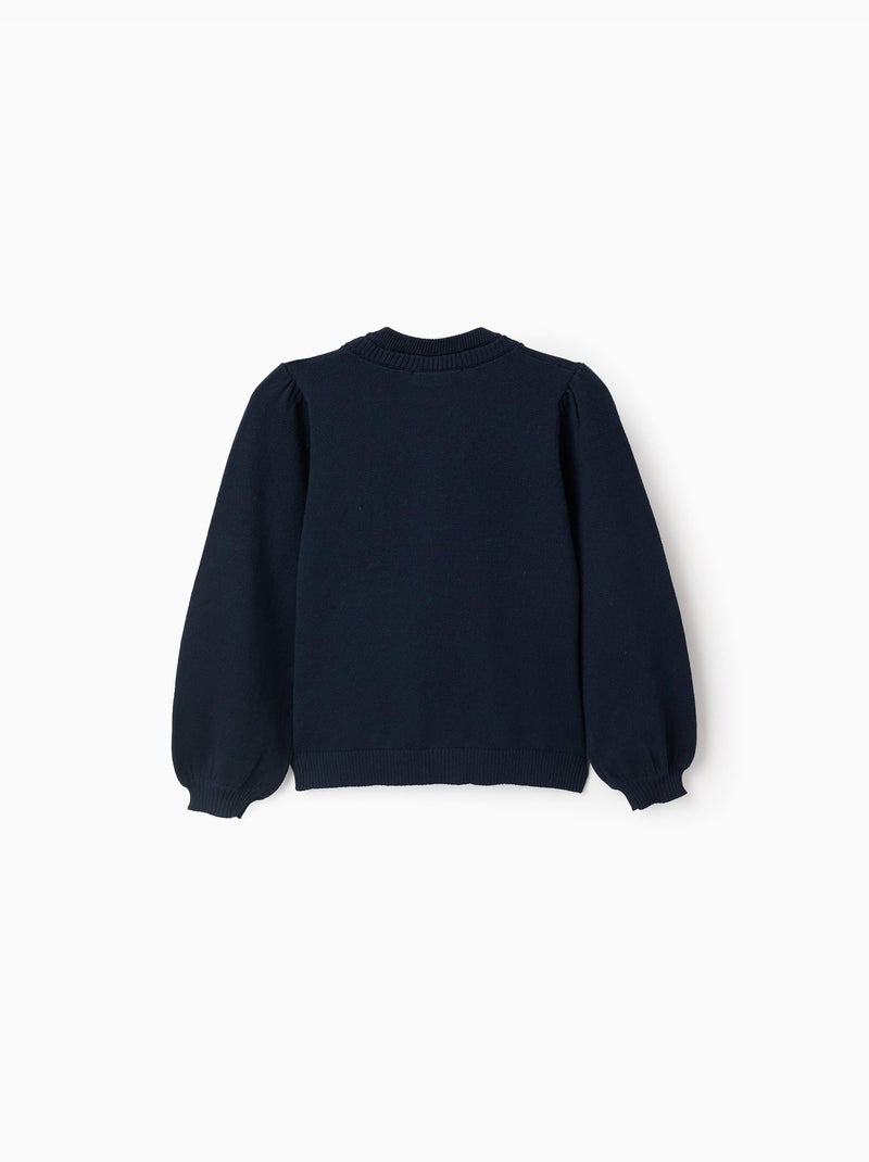 Cárdigan de punto con detalles trenzados Azul oscuro - Kiabi