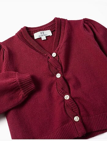 Cárdigan de punto con detalles trenzados