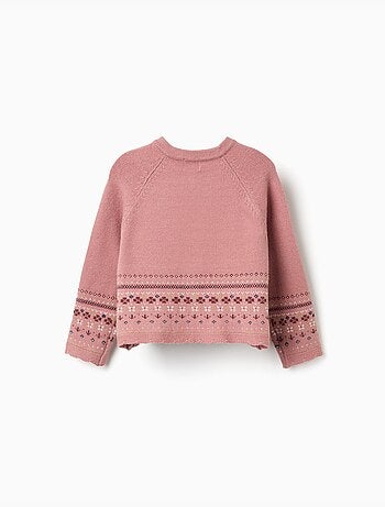 Cárdigan de punto con diseño jacquard
