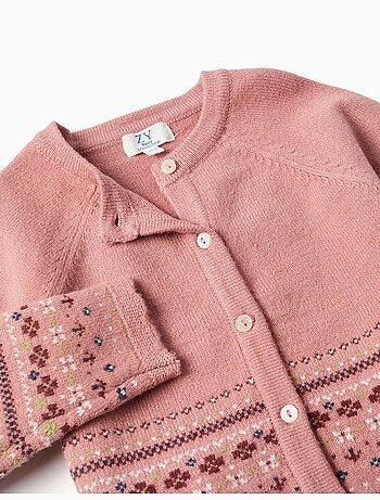 Cárdigan de punto con diseño jacquard