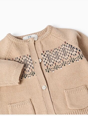 Cárdigan de punto con jacquard