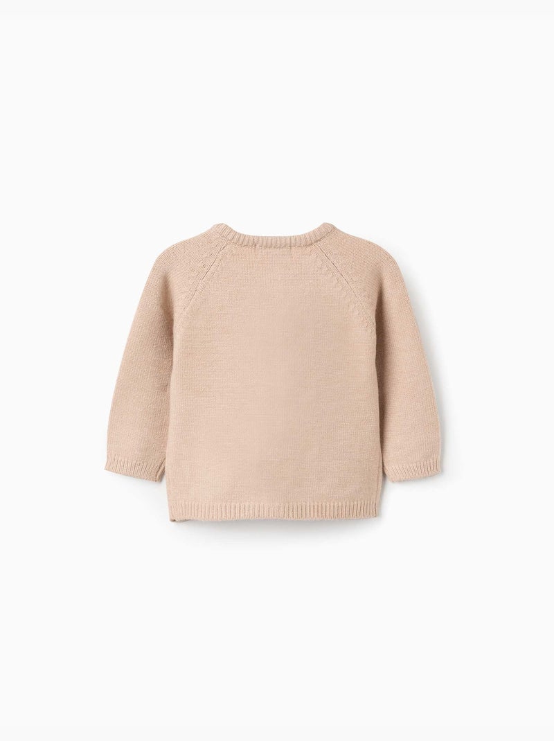 Cárdigan de punto con jacquard Beige claro - Kiabi