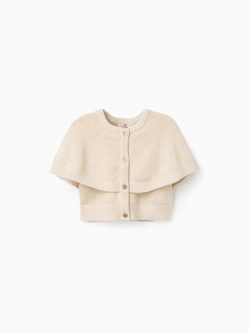 Cárdigan de punto con mangas tipo capa y lurex - Kiabi
