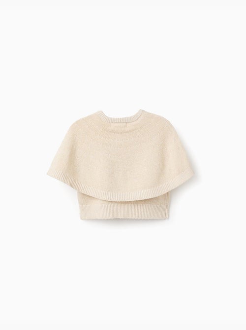 Cárdigan de punto con mangas tipo capa y lurex - Kiabi