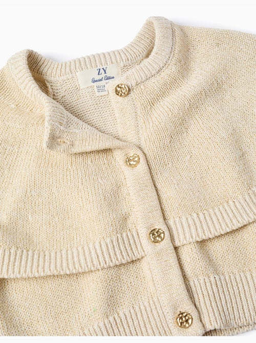 Cárdigan de punto con mangas tipo capa y lurex - Kiabi