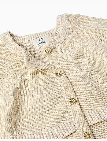 Cárdigan de punto con mangas tipo capa y lurex