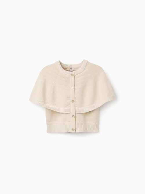 Cárdigan de punto con mangas tipo capa y lurex - Kiabi