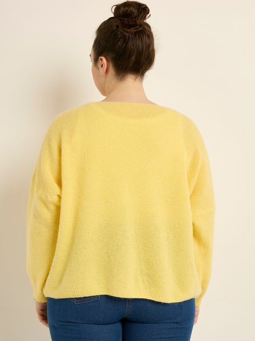 Cárdigan de punto de alpaca, cuello en V - AFIBEL - Kiabi