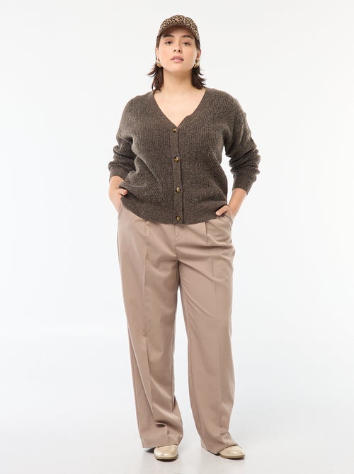 Cárdigan de punto de canalé - Kiabi