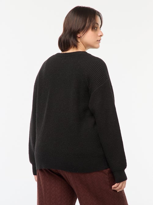 Cárdigan de punto de canalé - Kiabi