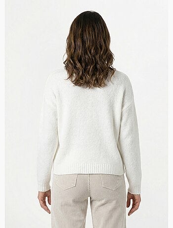 Cárdigan de punto de cuello redondo con lana - AFIBEL