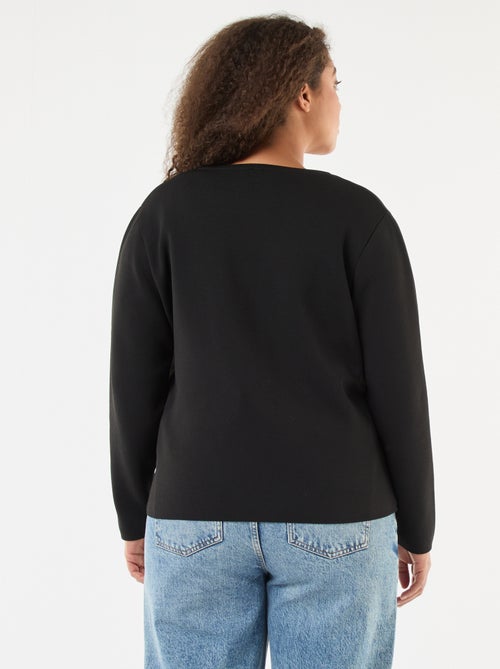 Cárdigan de punto en relieve con botones retro - Kiabi