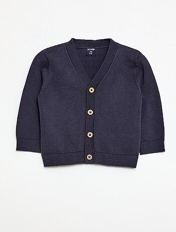 Cárdigan de punto fino con cuello en pico