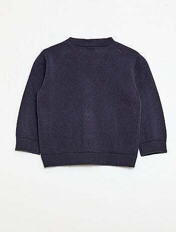 Cárdigan de punto fino con cuello en pico